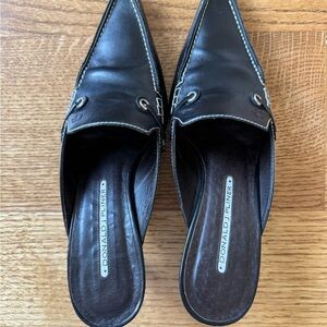 Donald J Pliner Dark Brown Leather Footwear